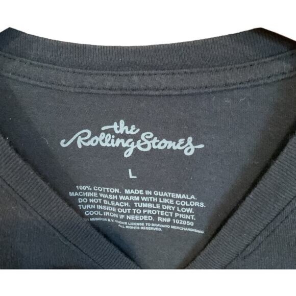 The Rolling Stones 1975 US Tour Black T-Shirt L - Picture 3 of 12